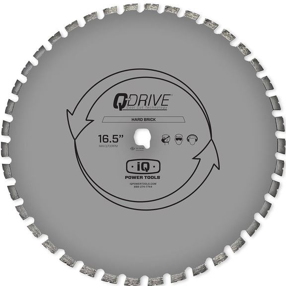 Iq Power Tools 16.5 In Q Drive Arrayed Segmented Hard Brick Blade With Silent Core
