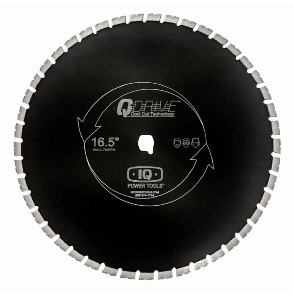 Iq Power Tools Q-Drive 16 1/2 Inch Premium Silent Core Segmented Rim Diamond Blade For Medium Soft Brick And Stone