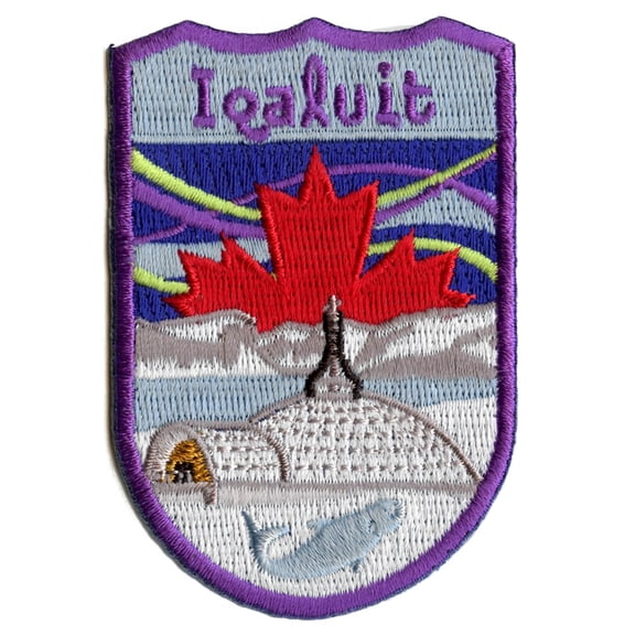 Iqaluit Canada Shield Embroidered Iron On Patch