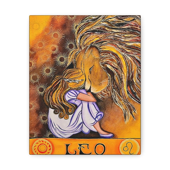 Ira World Art : Canvas Gallery Wraps 8"/10" | Zodiac Wall Art | Leo Painting