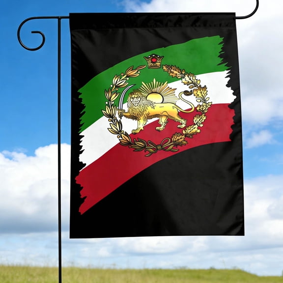 Iran Flag, Yannianjz Polyester Iran National Flag for Outdoor & Indoor, Garden Wall Iranian Pride Flag, Durable with Brass Grommets, Patriotic Festival Display