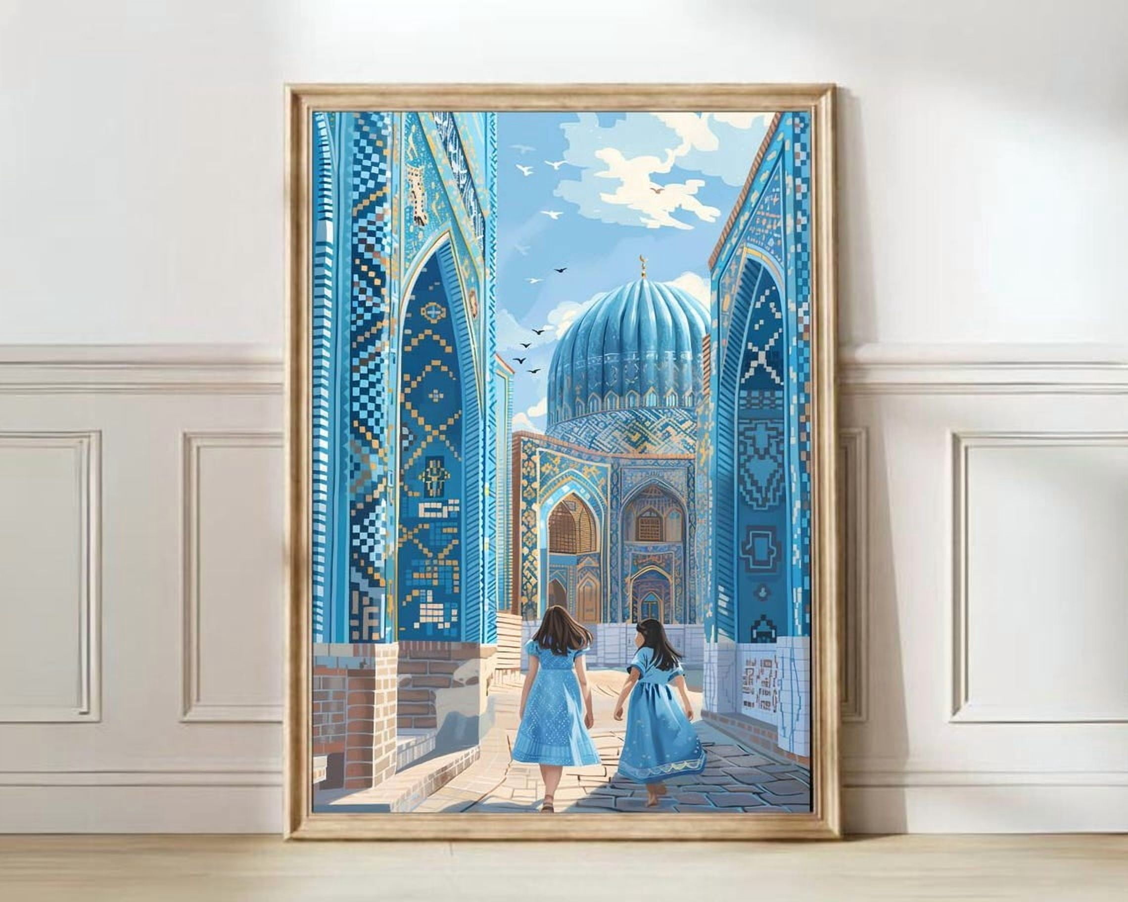 Mosque Clothes Iran Illustration Tehran Mosque Travel Gallery Islam Nursery Poster ...