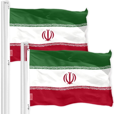 Iran Iranian Flag 3x5FT 2-Pack 150D Printed Polyester By G128