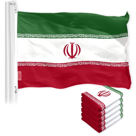 Iran Iranian Flag 3x5FT 5-Pack 150D Printed Polyester By G128