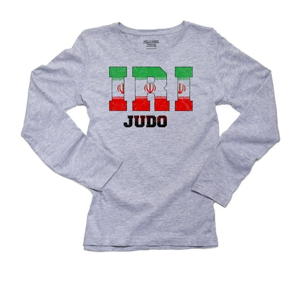 Iran Judo - Olympic Games - Rio - Flag Women's Long Sleeve Grey T-Shirt
