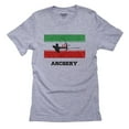 thumbnail image 1 of Iran Olympic - Archery - Flag - Silhouette Men's Grey T-Shirt, 1 of 2