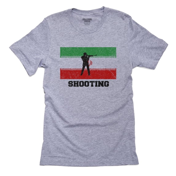 Iran Olympic - Modern Pentathlon - Flag - Silhouette Men's Grey T-Shirt