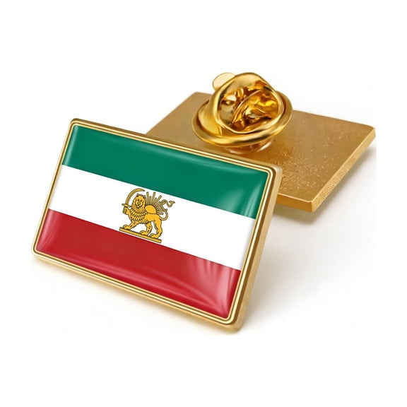 Iran Persia Flag Lapel pins Bulk Metal Persian Iranian Lion Sun and Crown pin Traveler Badge Souvenir Series Gifts