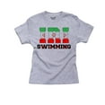 thumbnail image 1 of Iran Swimming - Olympic Games - Rio - Flag Girl's Cotton Youth Grey T-Shirt, 1 of 2