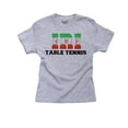 thumbnail image 1 of Iran Table Tennis - Olympic Games - Rio - Flag Boy's Cotton Youth Grey T-Shirt, 1 of 2