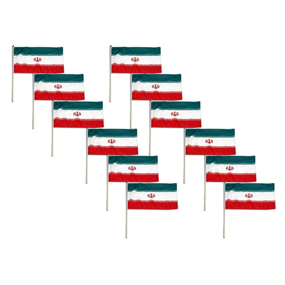 Iran flag 12 x 18 inch - 12 PK