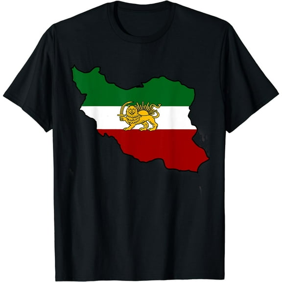 Iran flag with lion tshirt
