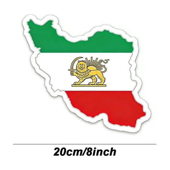 Iranian Flag Car Stickers 5pc, Multi-Purpose Removable Vinyl Decals with Long-Lasting Colors, Decorative Patriotic Stickers for Cars Laptops Water Bottles Skateboards and Personal Items-B