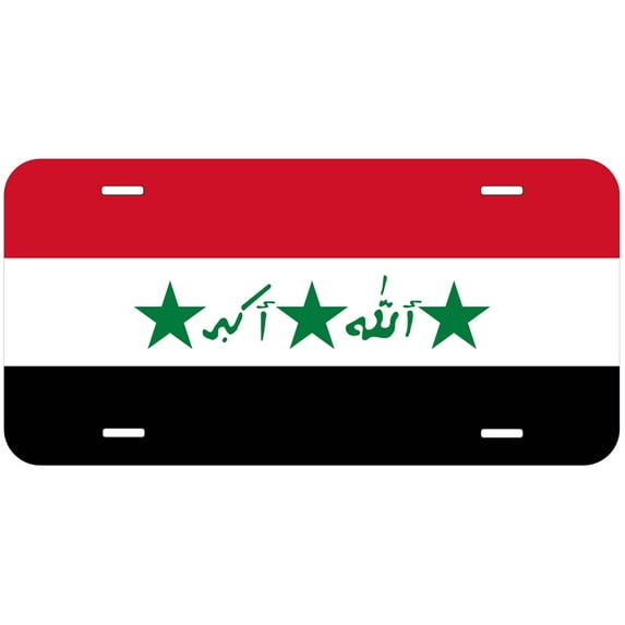 Iraq 1991-2004 Flag Novelty Car Auto License Plate