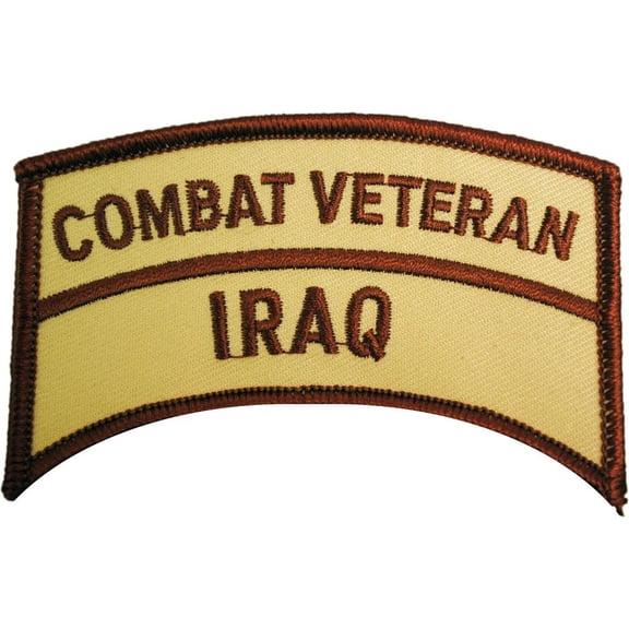 Iraq Combat Veteran Patch Brown 3"