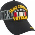 thumbnail image 1 of Iraq Combat Veteran Ribbon Text Shadow Mens Cap [Black - Adjustable], 1 of 4