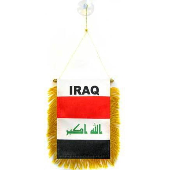 Iraq Mini Banner 4'' x 6'' special car