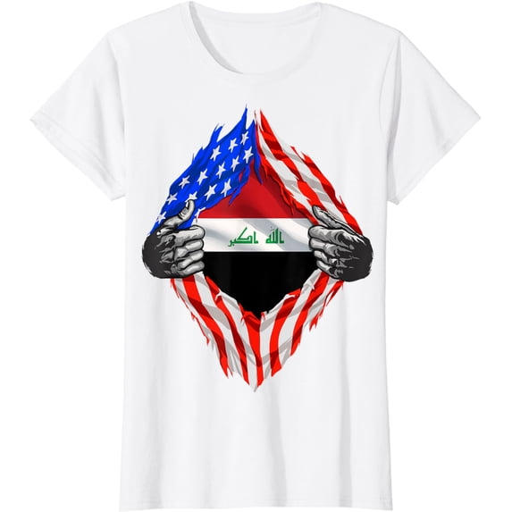 Iraq Shirt Super USA Iraqi Flag Iraqi American Roots Citizen T-Shirt