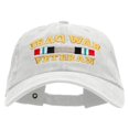 thumbnail image 1 of Iraq Veteran Ribbon Embroidered Washed Cotton Brass Buckle Cap - White OSFM, 1 of 5