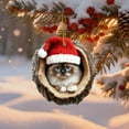 thumbnail image 1 of Ireezec Acrylic Christmas Tree Ornament with Animal and Rustic Design, Flat Commemorative Holiday Decoration for Home, Festive Gift for Pet Lovers, Personalized Keepsake for asonal Celebrations, 1 of 6