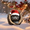 thumbnail image 1 of Ireezec Acrylic Christmas Tree Ornament with Animal and Rustic Design, Flat Commemorative Holiday Decoration for Home, Festive Gift for Pet Lovers, Personalized Keepsake for asonal Celebrations, 1 of 6