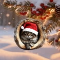 thumbnail image 1 of Ireezec Acrylic Christmas Tree Ornament with Animal and Rustic Design, Flat Commemorative Holiday Decoration for Home, Festive Gift for Pet Lovers, Personalized Keepsake for asonal Celebrations, 1 of 6