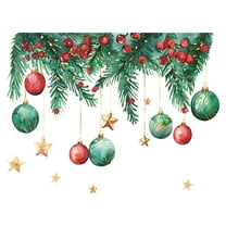 Ireezec Christmas Star Hanging Lamp Sticker, Festive Toilet Decals, Waterproof Bathroom Wall Art, Decor, Removable Vinyl Stickers for Glass Windows Doors, Seasonal Party Decoration