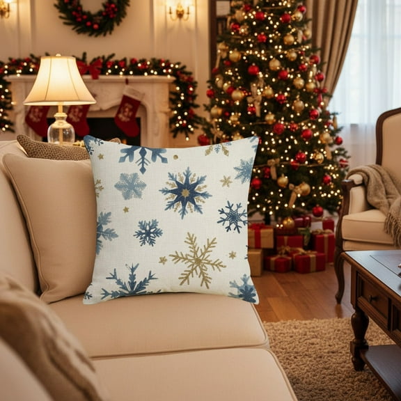 Ireezec Christmas Tree Pillow Cover Set, Festive Holiday Decorative Cushion Case for Sofa Living Room Bed, Christmas Decorations, Decor, Seasonal Accent Pillow