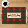 thumbnail image 1 of Ireezec Linen Christmas Placemats Set of 6 Heat Resistant Table Mats Holiday Dining Decor Washable Kitchen Mats for Christmas Party Thanksgiving Dinner, 1 of 6