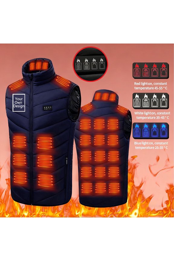 Unisex Heated Vest with USB Charging, 4-Zone Temperature Control, 28 Heating Areas, Lightweight Thermal Jacket for Outdoor Winter Sports, Camping, Hiking, Cold Weather Gear