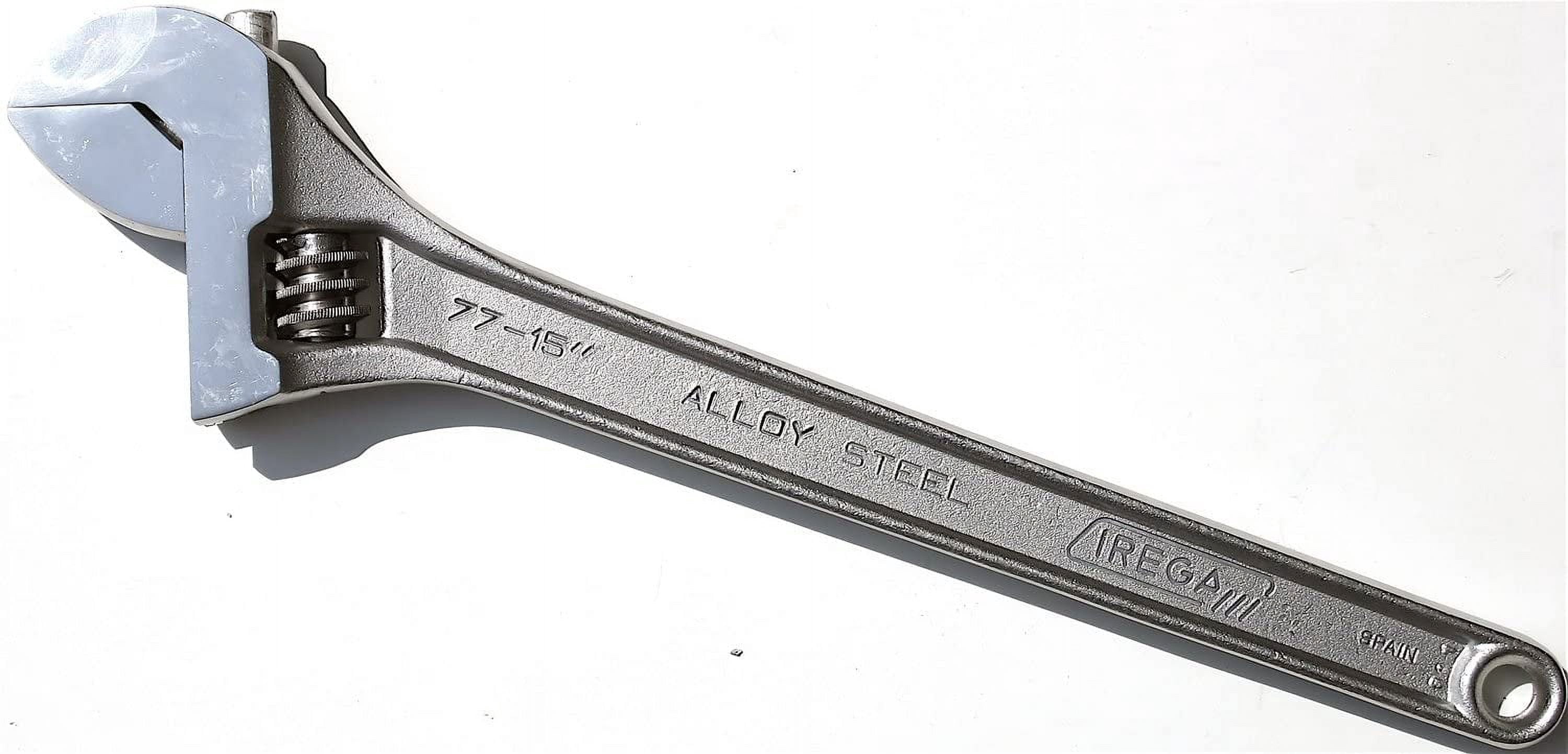 Irega 15 Adjustable Wrench, Triple-Chrome Finish, 77-15 15-Inch