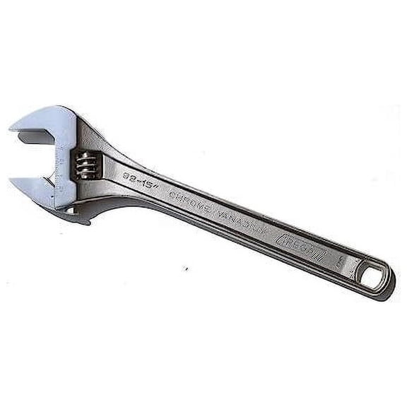 Irega 9215 Ergonomic Adjustable Wrench, Triple-Chrome Finish, 92-15