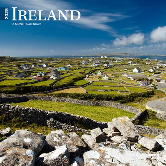Ireland 2025 12 X 24 Inch Monthly Square Wall Calendar Plast