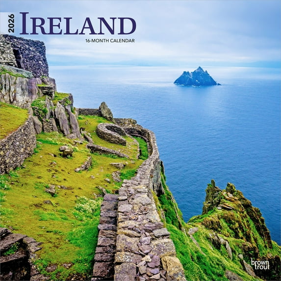 Ireland | 2026 12x24" (Hanging) Square Wall Calendar | Plastic-Free | BrownTrout
