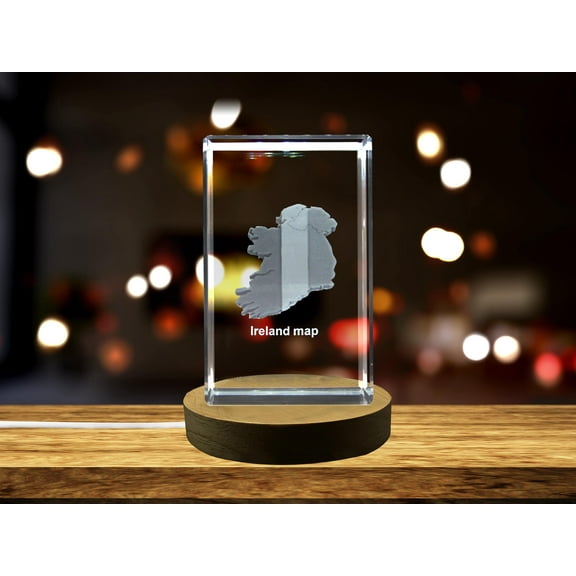 Ireland 3D Engraved Crystal 3D Engraved Crystal Keepsake/Gift/Decor/Collectible/Souvenir
