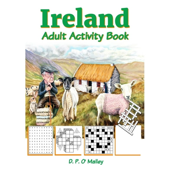 Ireland Adult Activity book: Ireland Inspired Puzzles, Word Games, Riddles and More, (Paperback)