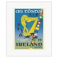 thumbnail image 1 of Ireland - An Tóstal Irish Celebration - KLM Royal Dutch Airlines - Vintage Airline Travel Poster by Auguste Melai c.1953 - Fine Art Rolled Canvas Print 11in x 14in, 1 of 4