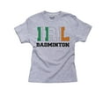 thumbnail image 1 of Ireland Badminton - Olympic Games - Rio - Flag Girl's Cotton Youth Grey T-Shirt, 1 of 2