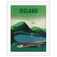 thumbnail image 1 of Ireland - Castle - Killarney Park - Vintage Airline Travel Poster by Edward McKnight Kauffer c.1948 - Fine Art Rolled Canvas Print 20in x 26in, 1 of 4