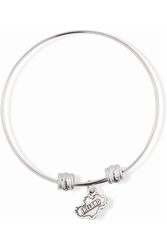 Ireland Country Map Fancy Charm Bangle