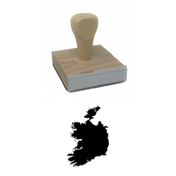 Ireland Country Rubber Stamp, 2 X 2" Wood Stamp