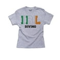 thumbnail image 1 of Ireland Diving - Olympic Games - Rio - Flag Girl's Cotton Youth Grey T-Shirt, 1 of 2
