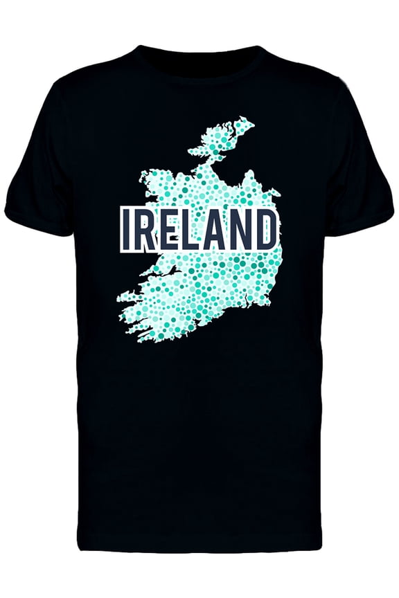 Ireland Dotted Map Ts Tee Men's -Image by Shutterstock