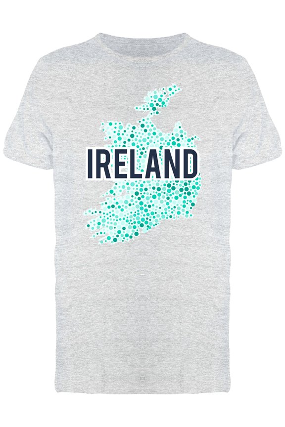 Ireland Dotted Map Ts Tee Men's -Image by Shutterstock