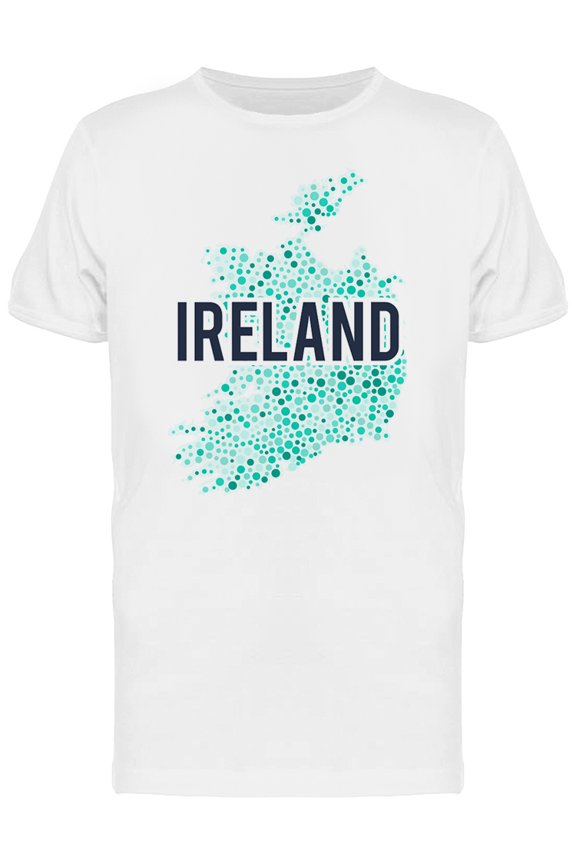 Ireland Dotted Map Ts Tee Men's -Image by Shutterstock