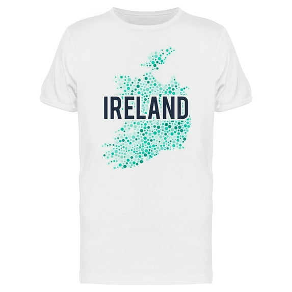 Ireland Dotted Map Ts Tee Men's -Image by Shutterstock