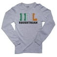 thumbnail image 1 of Ireland Equestrian - Olympic Games - Rio - Flag Men's Long Sleeve Grey T-Shirt, 1 of 2