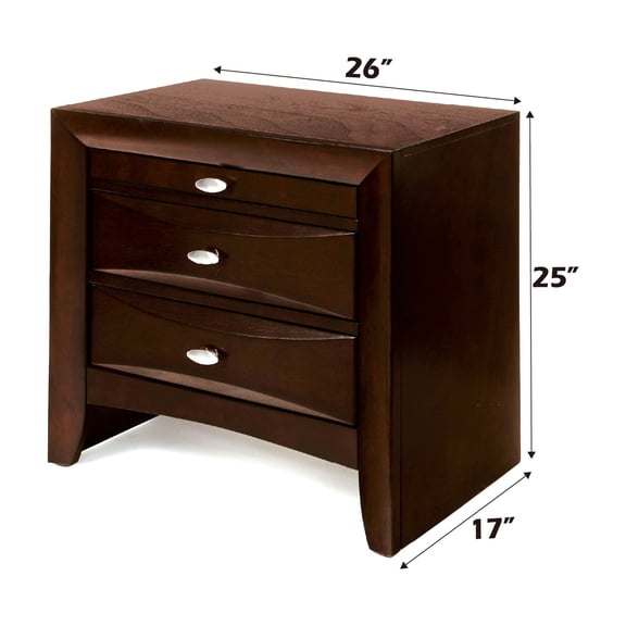 Ireland Espresso Finish Nightstand