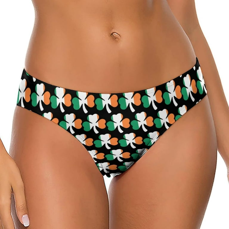 Ireland Flag Clovers Women's Underwear Thongs Sexy Breathable T