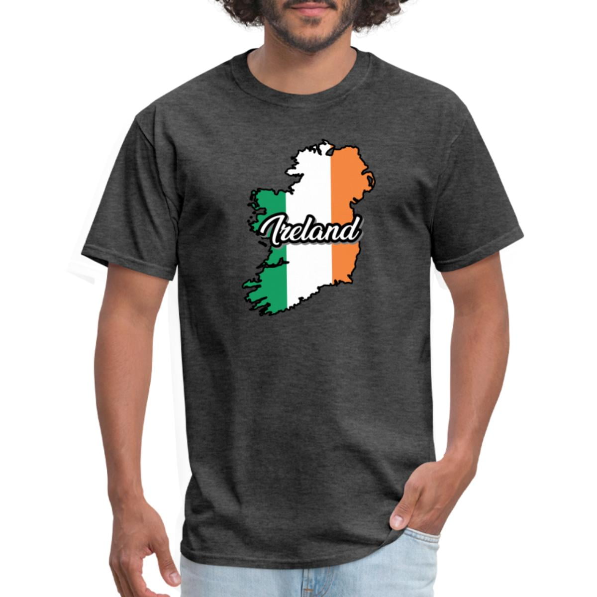 Ireland Flag Map, Patriotic Inscription, Country. Unisex Men's Classic